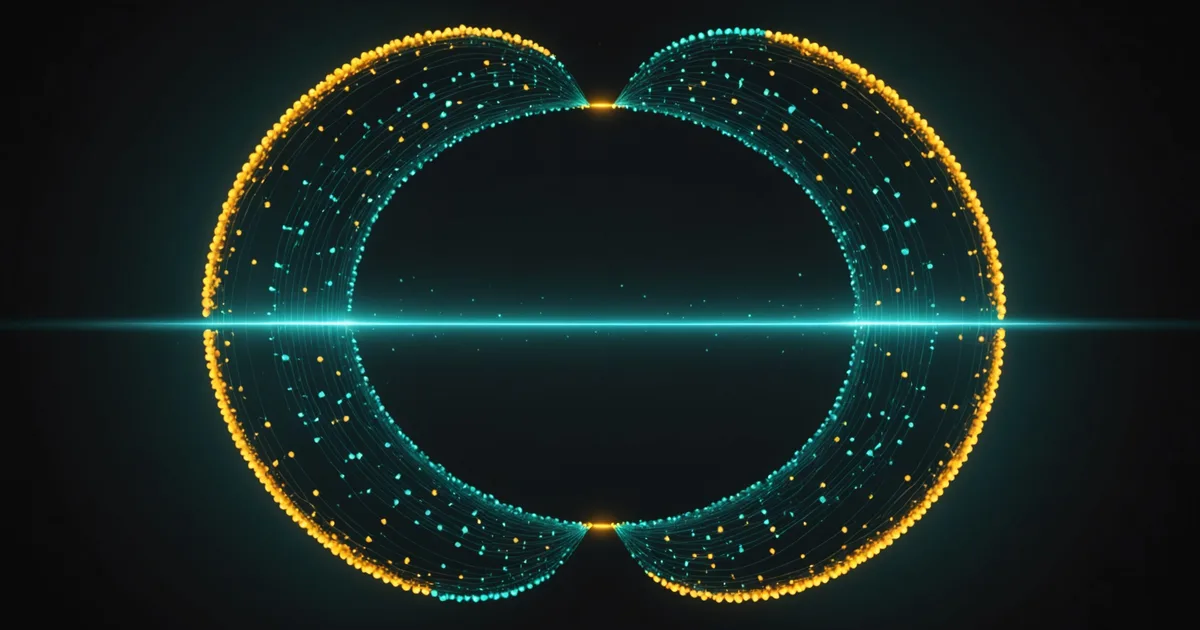 Abstract circular feedback loop representing continuous data quality improvement