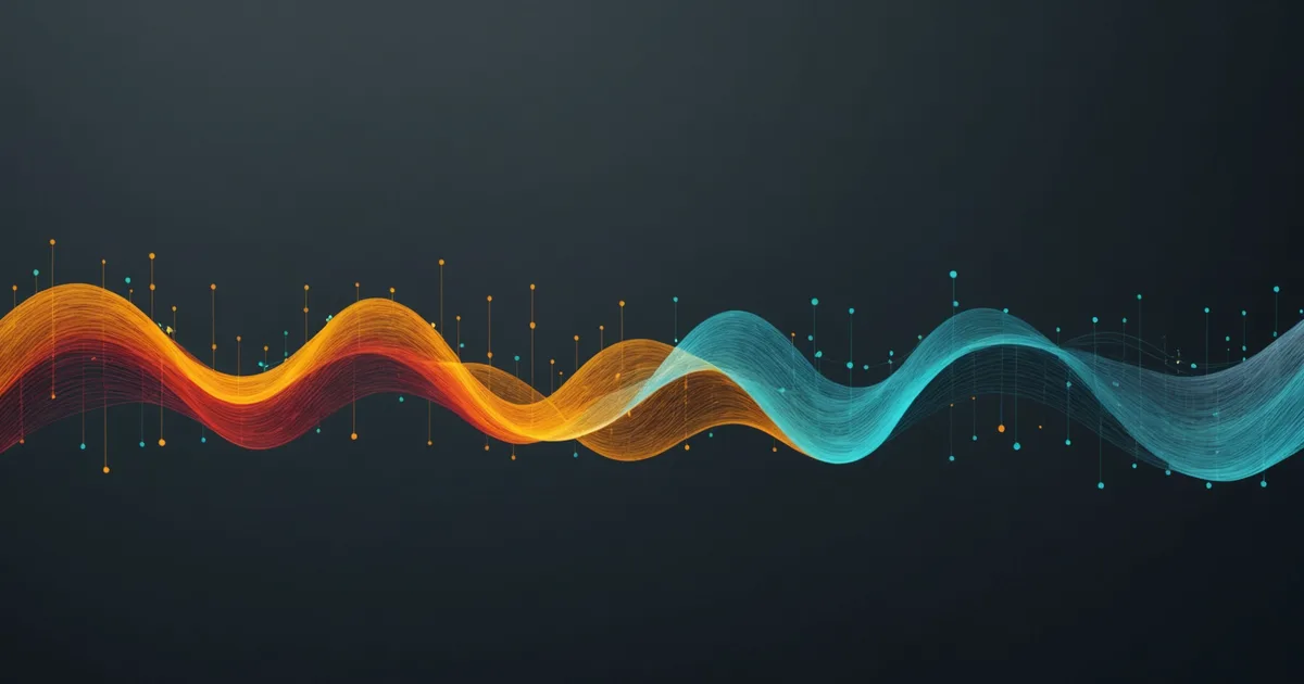 Abstract representation of multiple vendor data streams being integrated