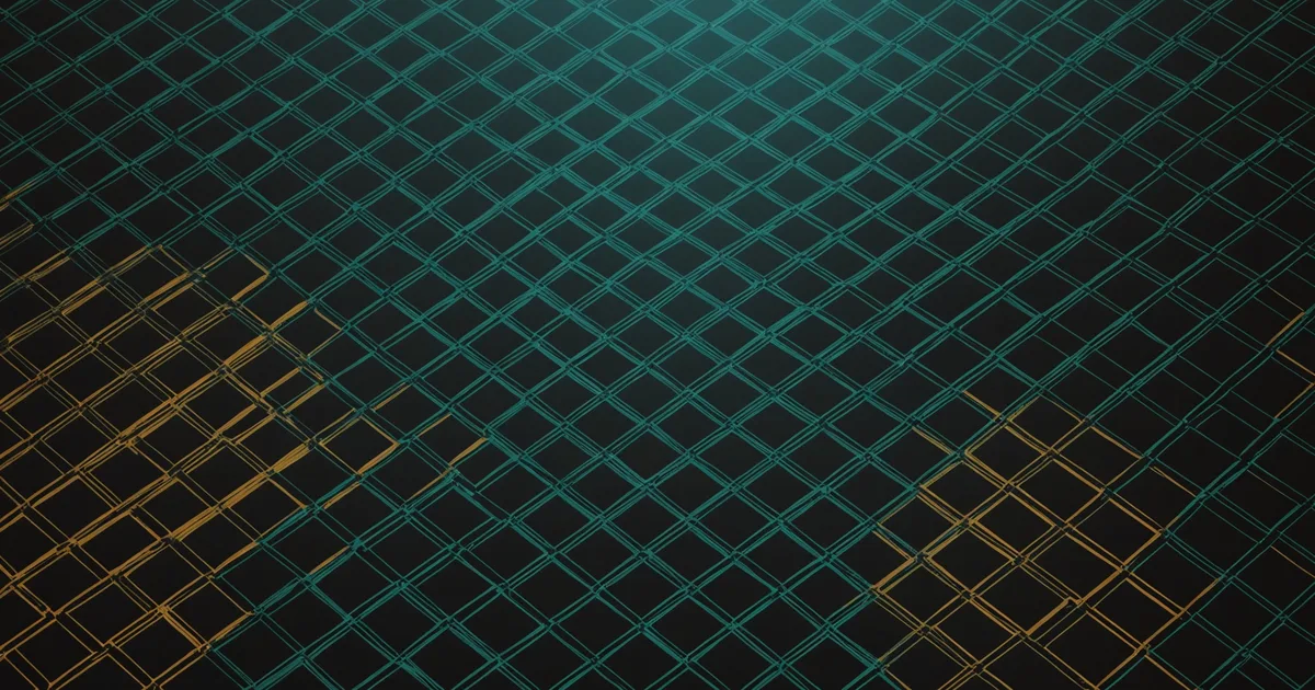 Abstract visualization of schema drift, data structure gradually changing and misaligning